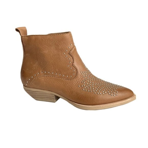 Dolce Vita Bootie Women Size 6M Tan Leather Western Point-toe Booties - Picture 2 of 12